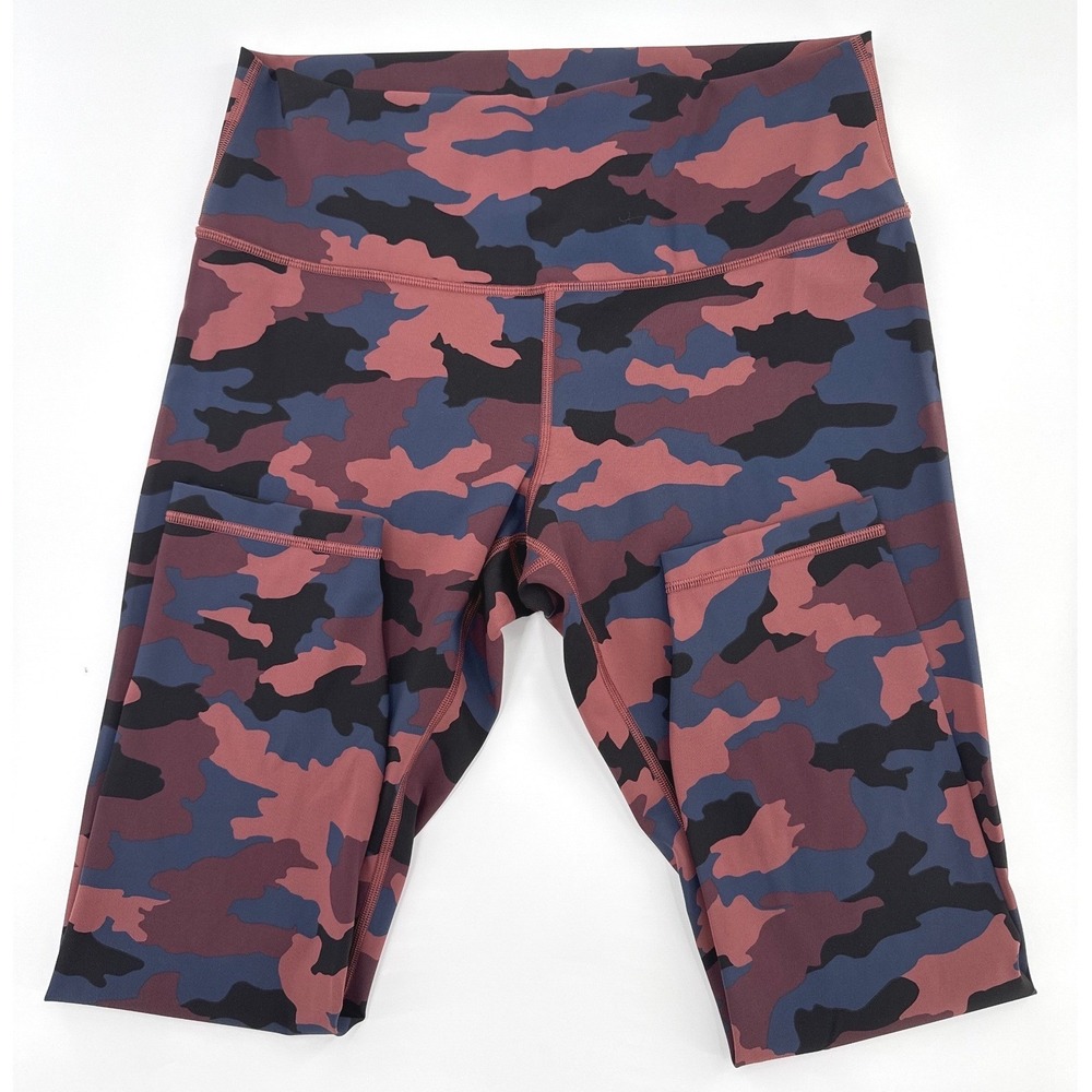Lululemon Wunder Under High Rise Leggings Women Size 12 Camo Yoga Gym